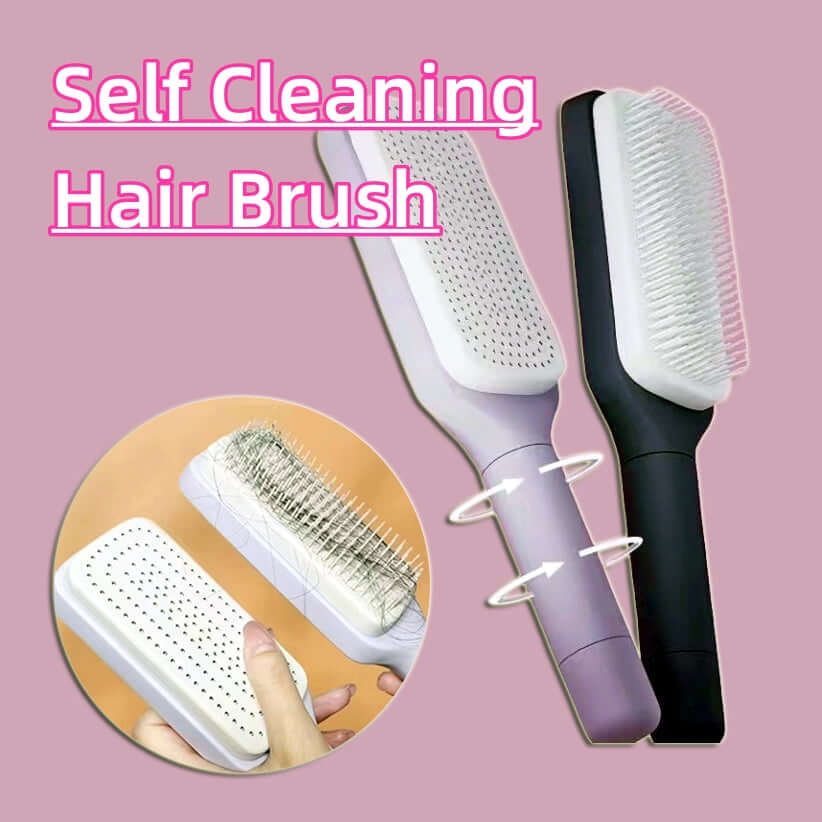 4 In 1 Self Cleaning Hair Brush Comb