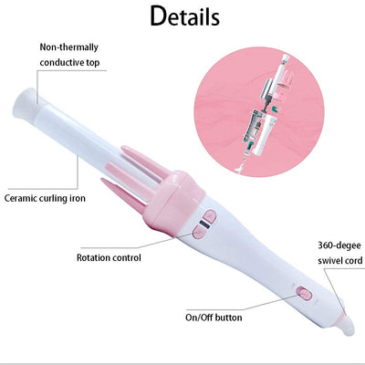 360° Rotation Automatic Hair Roller Curling Iron Stick- Hair Curler Machine