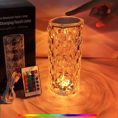 Crystal Diamond Lamp | Rechargeable