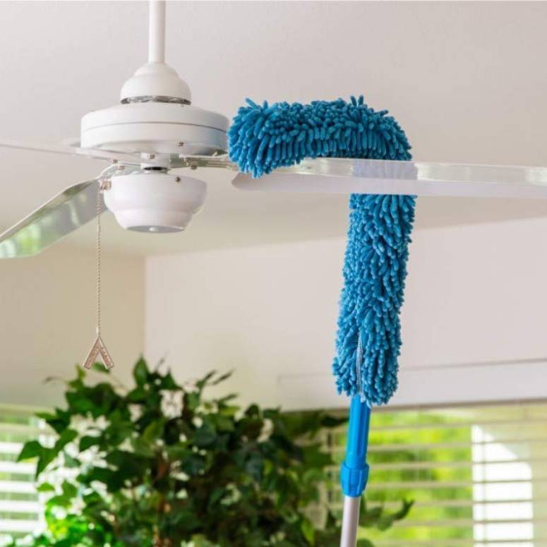 Flexible Microfiber Cleaning Duster With Extendable Rod-Ceiling Fan Duster