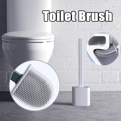 Silicon Soft Bristles Flexible Toilet Cleaning Brush