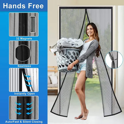 Magnetic Mesh Screen Anti Mosquito Door