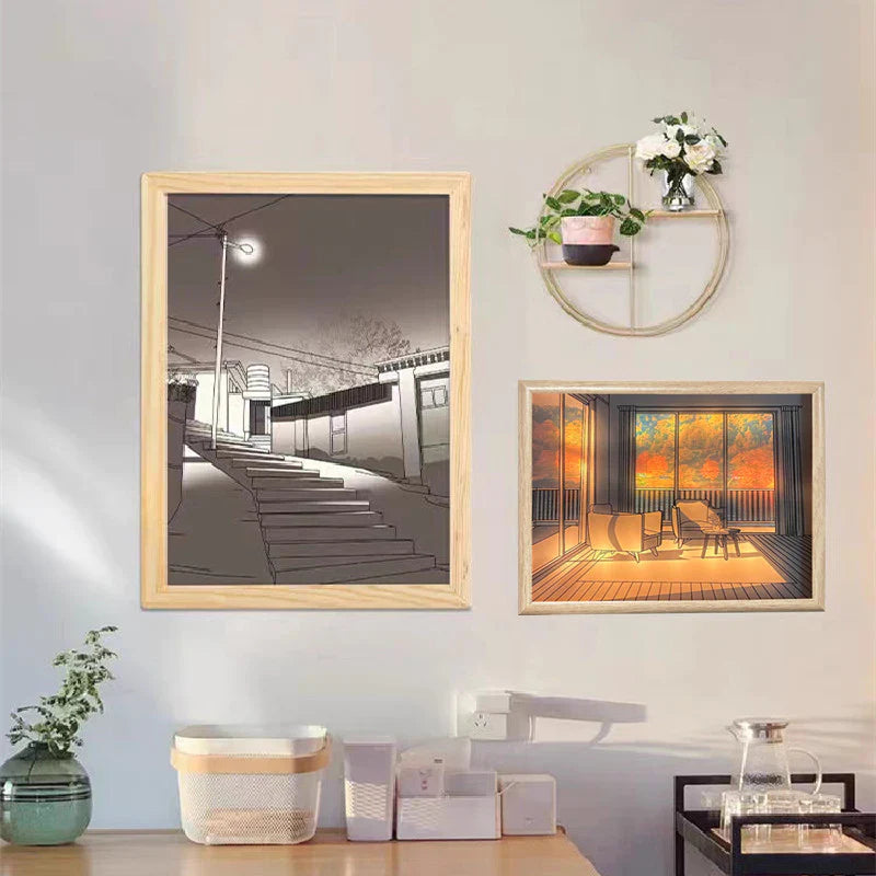 Creative Led Sunshine Art Painting Frame