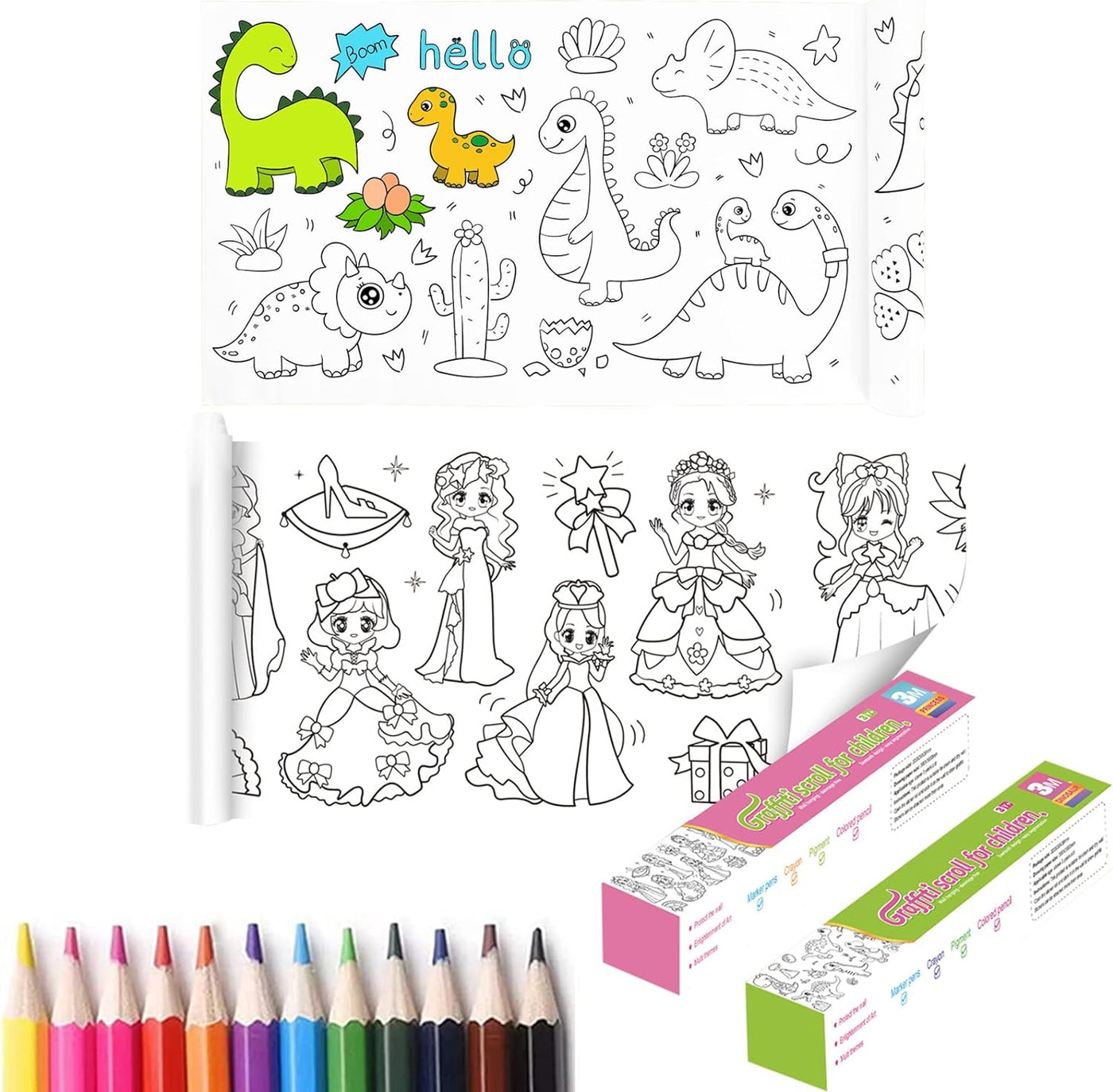 Children's Coloring Drawing Roll Sticker