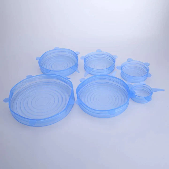 Reusable Silicone Stretch Lids - Pack of 6