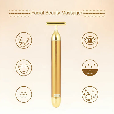 24K Gold Electric Facial Massage Roller